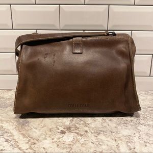 Miu Miu Vintage Doctor Bag Leather Purse Brown